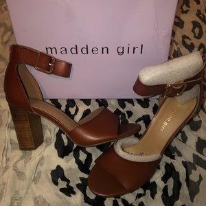 Madden Girl ankle strap sandal. NEVER WORN